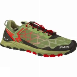 Salewa Mens Multi Track GTX Shoe Oil Green / Fluorescent Coral